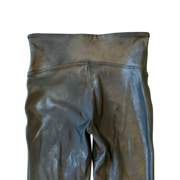 SPANX BLACK FAUX LEATHER LEGGINGS Women’s size small - Picture 5 of 7